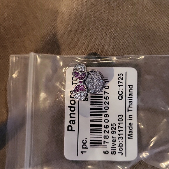 Pandora Disney pave charm both sides for clip bracelet or regular bag Last One - Picture 1 of 6